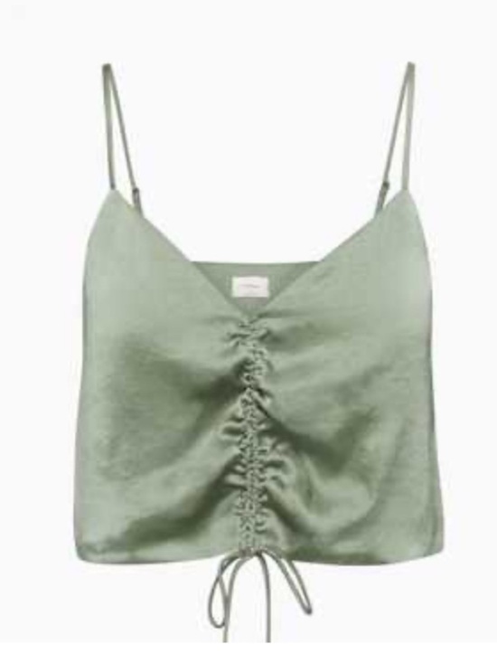 Wilfred Tops - Excellent condition Aritzia Wilfred Verso Ruched Camisole Green Tea Medium